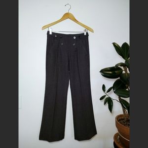 Theory Wool Sailor Pants - Dark Gray